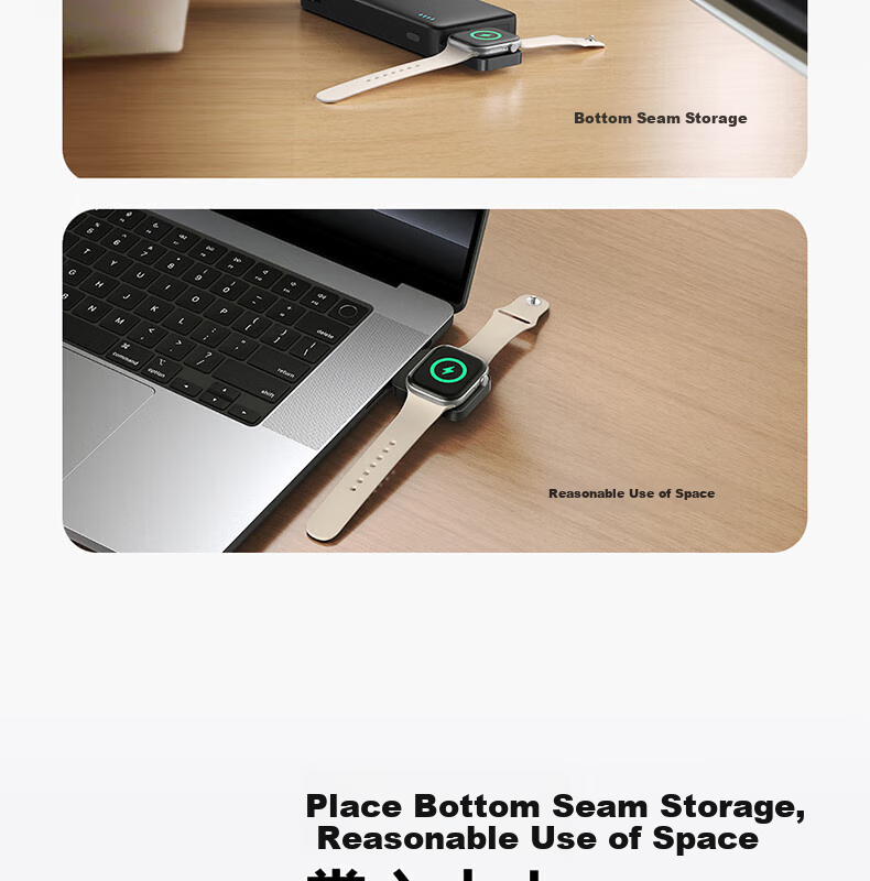 Baseus MagPro Magnetic Apple Watch Wireless Charger 2.5W Compatible with Apple Watch 10/9/8/7/6/5/4/3/2/SE/Ultra 7