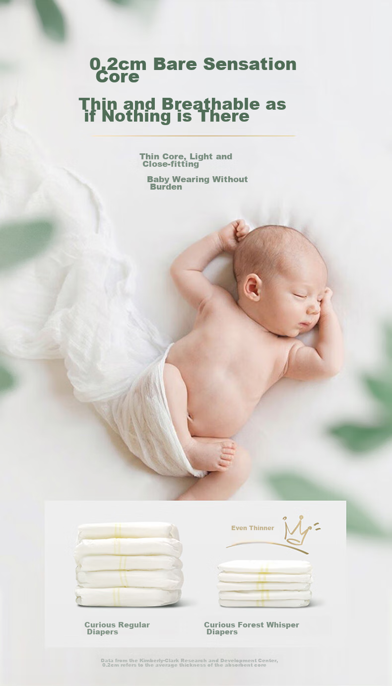 Huggies Forest Whisper Diapers NB60 Newborn Small Size Baby Diapers Ultra-Thin And Breathable 4