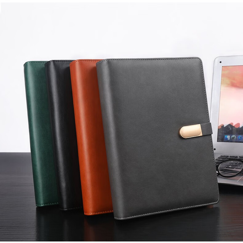 Zhongjian Stationery B5 Loose-Leaf Notebook Brown Leather Cover Office Business Journal Work Notes Diary Meeting Record Customizable Logo 4