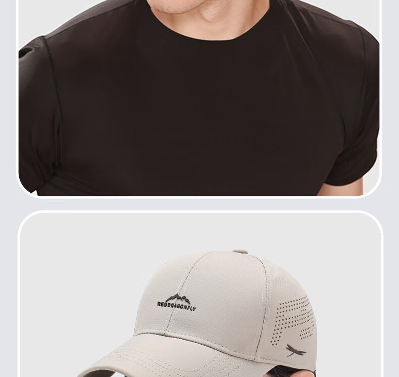 RED DRAGONFLY Baseball Cap for Men And Women, Spring And Summer Sun Protection, Quick-Drying Mesh Breathable Hat, Face-Slimming Visor Cap 24
