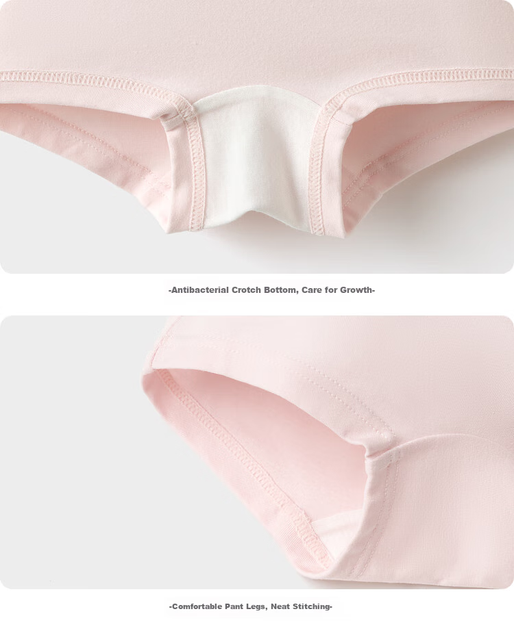 BALABALA Girls' Cotton Underwear, Children's Boxer Briefs, Toddler Antibacterial Crotch, for Older Children, Three-Pack, 209925170010 12