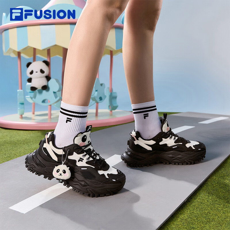 FILA FUSION Official Trendy Brand BIANCO Cute Pet Hard Candy Zoo Heightening Thick-Soled Casual Versatile Dad Shoes