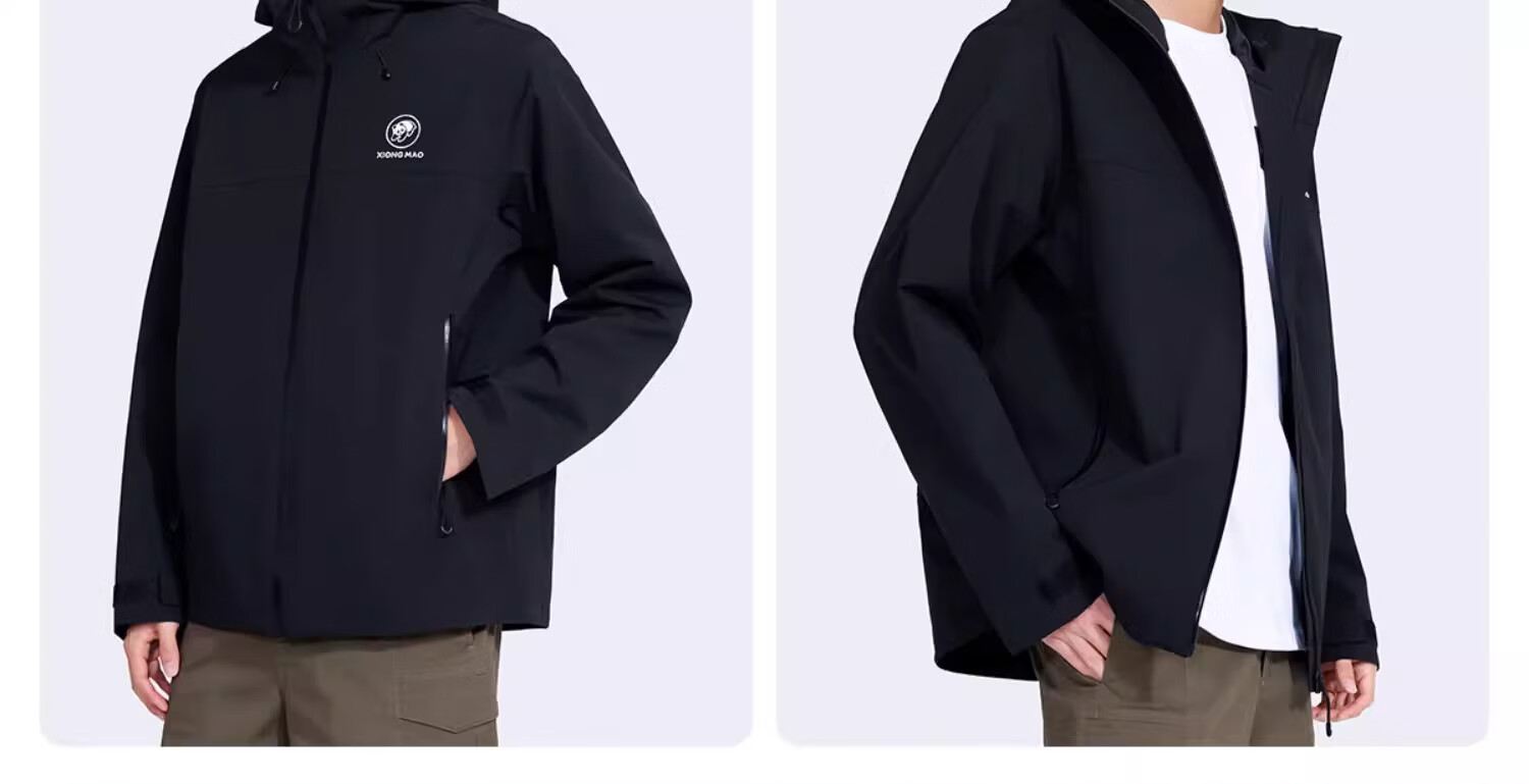 CAMEL Panda Collaboration Outdoor Waterproof Windproof Mountaineering Jacket Unisex A35BA18158 L 23