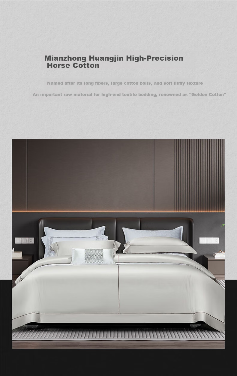 La Torretta Bedding Set, 100% Pure Cotton, 120 Thread Count, High-End Embroidered Duvet Cover And Bed Sheet, Waldorf, 200*230 4