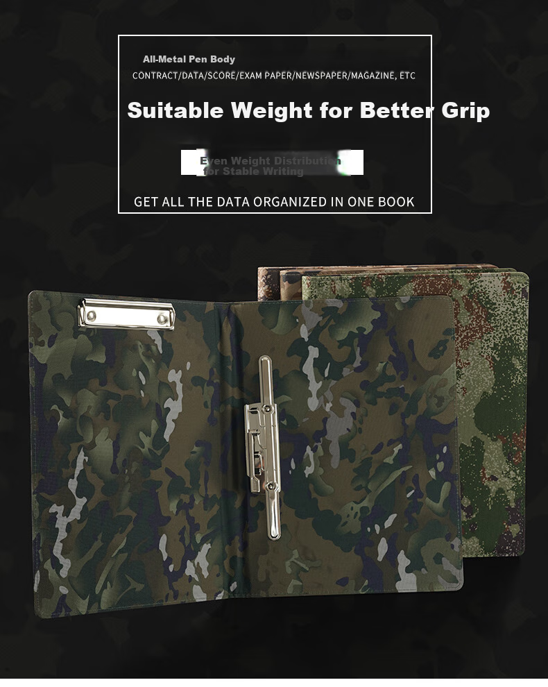 Xuchenwenju Camouflage Jungle A4 Report Folder, Presentation Folder, File Sharing Folder, Clipboard, Double-Folded Folder, Teacher's Guide, Soldier Mentor, Brother Meeting Contract Document Folder, Paper Customizable with LOGO 1