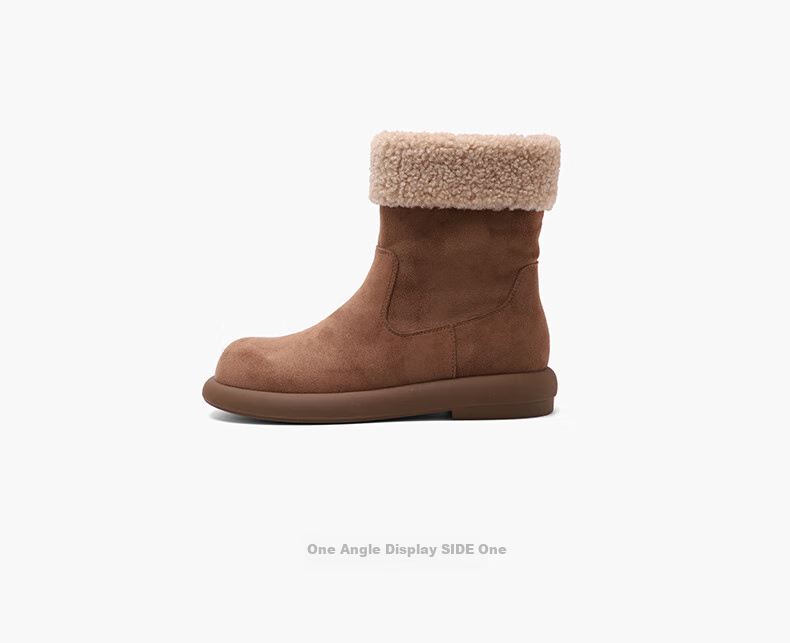 BASTO Winter 2026 Fleece-Lined Thick Warm Snow Boots Fur Shoes Thick-Soled Women's Cotton Shoes Short Boots M5311DZ6 4