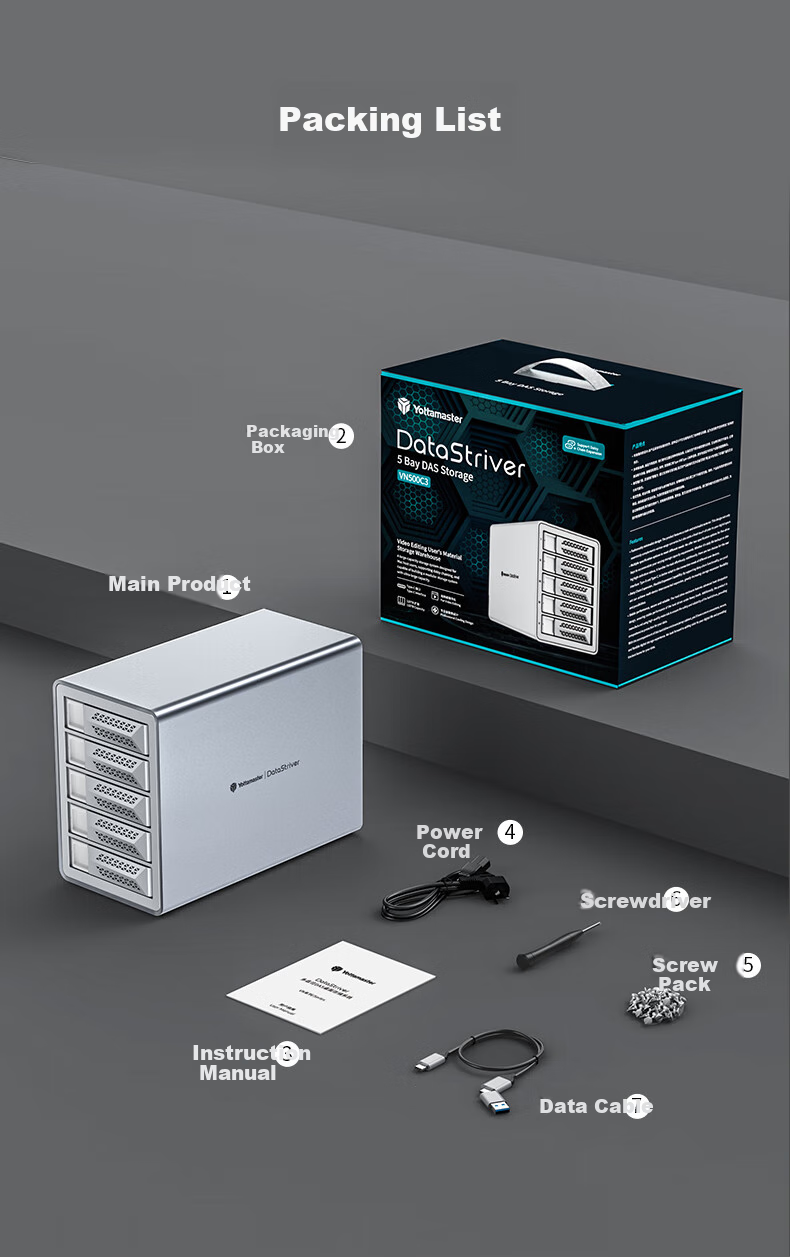 Yottamaster Hard Drive Enclosure, 10Gbps Hard Drive Bay, 150W High-Power Power Supply, Compatible with 2.5/3.5-Inch SATA Serial Mechanical And Solid State Drives, Suitable for Desktop Computers 15