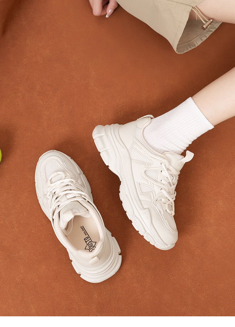 Dusto Platform Dad Sneakers for Women 2026 New Spring Autumn Small Height Increasing Sports Casual Shoes 6