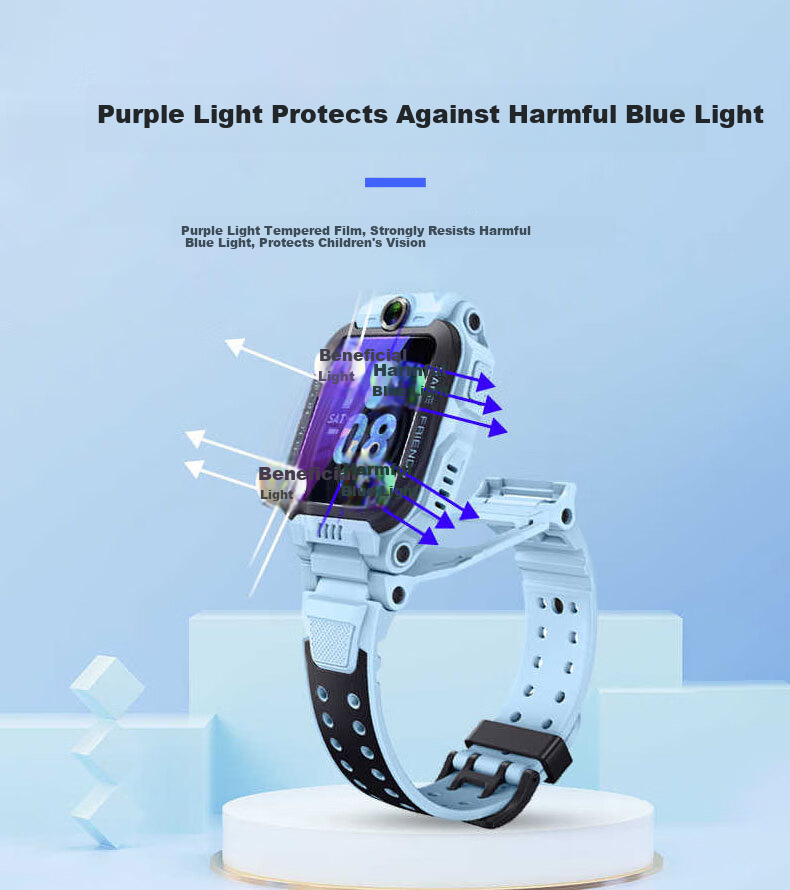 KMaxAI [2 Pieces Premium] Tempered Glass Screen Protector for Xiaotianc Z6 Pro, Children's Smartwatch Film, Z6A/Z6S Screen Protection, HD Anti-Scratch Blue Light Blocking Protective Film 2