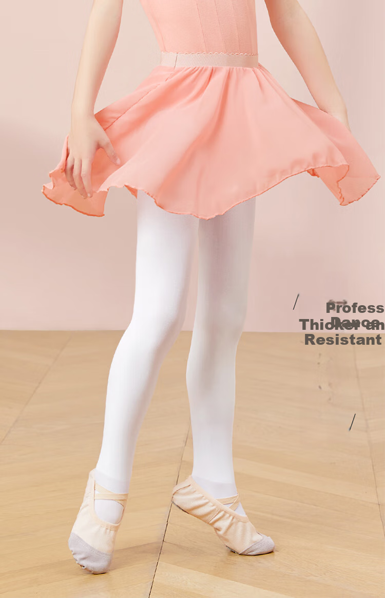 Aiwugo Children's Dance Socks Spring and Autumn Professional Ballet Practice Tights Large Socks with Pantyhose Two Pairs L 1