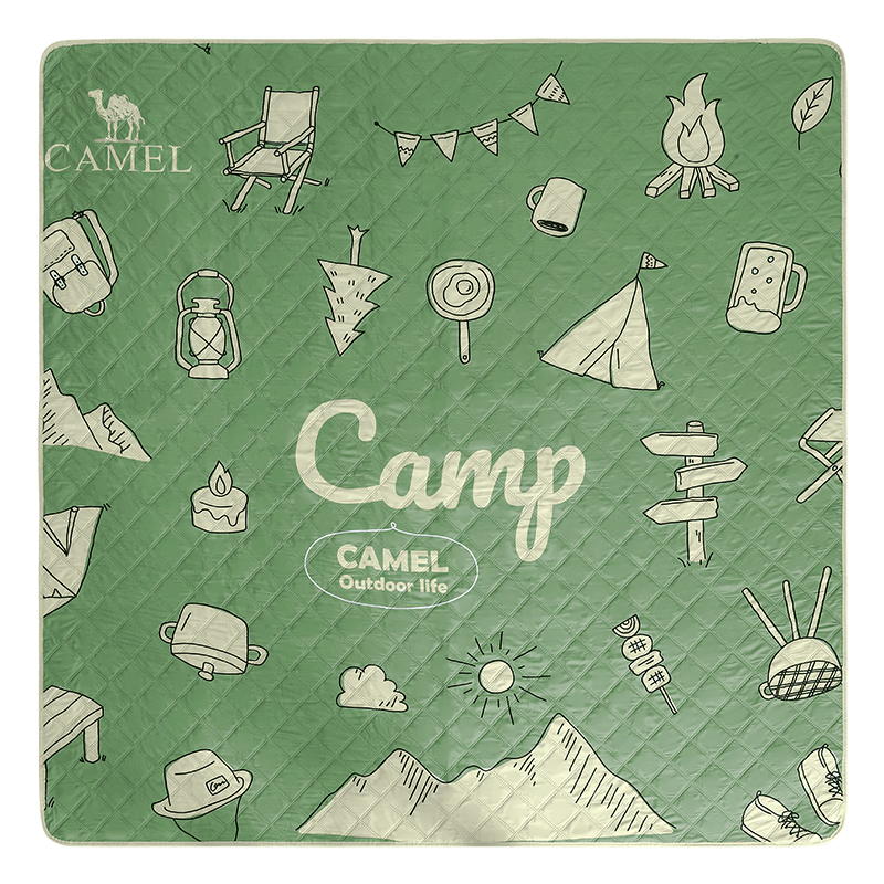 CAMEL Outdoor Picnic Mat, Ultrasonic Moisture-Proof Mat, Thickened Camping Ground Mat, Tent Mat, Children's Seat Cushion, P119 Floor Mat