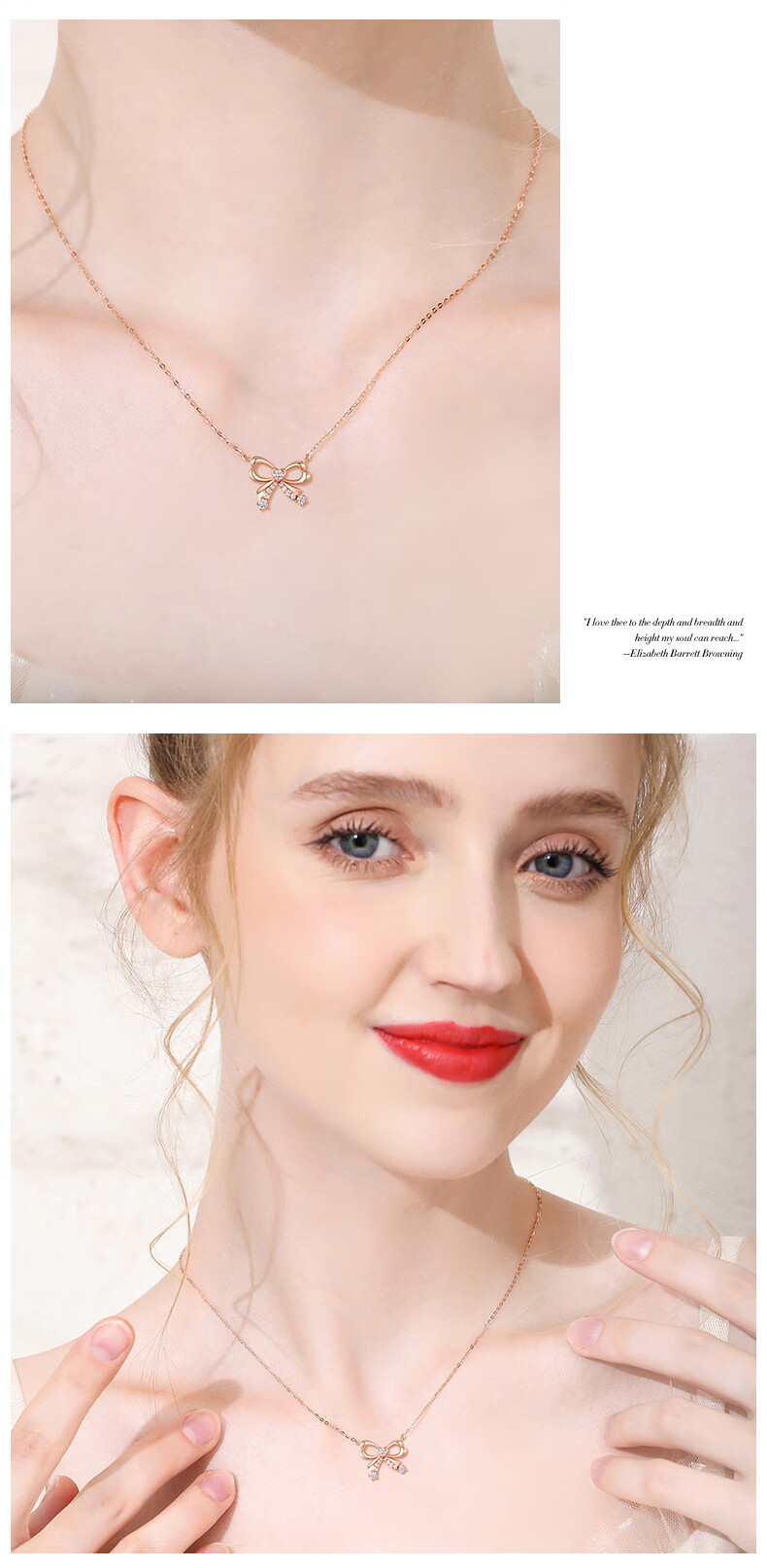 Grace Girl Butterfly Necklace for Women, Fashionable Luxury Rose Gold Jewelry, Anniversary Birthday Gift for Girlfriend 3
