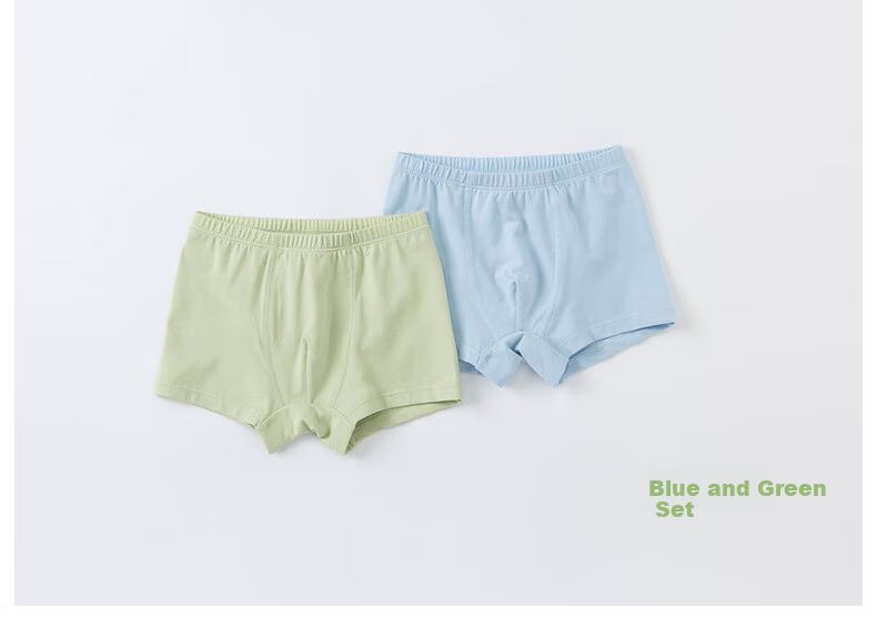 DAVE & BELLA [Two-Pack] Boys' Elastic Boxer Briefs 2024 Children's Boxer Shorts Baby Underwear 24