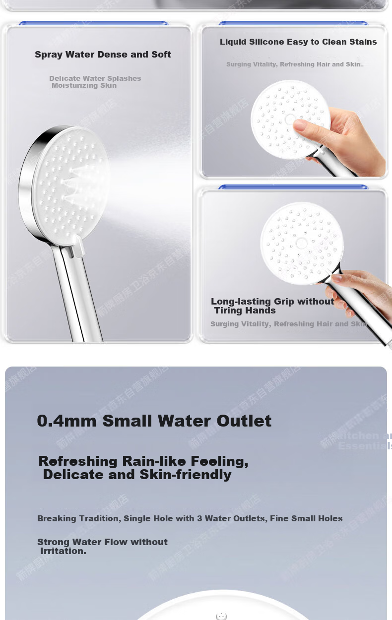 ARROW Handheld Shower Head, Bathroom Spray Nozzle, 3 Water Settings, Shower Single Head, Shower Sprayer 4