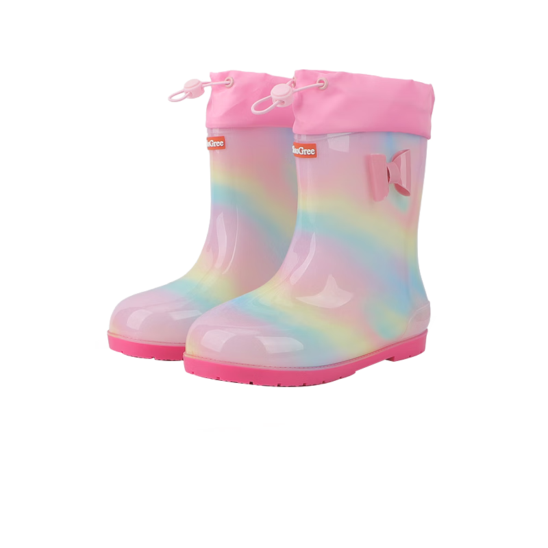 SooGree Kids Waterproof Non-Slip Durable Rain Boots Cute Cartoon Splash-Proof Outdoor School Shoes for Boys and Girls