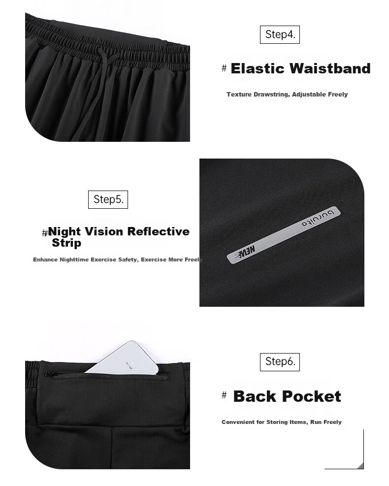 BURUITE Fitness Wear for Men, Running Sportswear Set, Badminton Outfit, Basketball Quick-Dry Clothes, High-Elasticity Training Morning Jogging Suit, Cycling Apparel 17