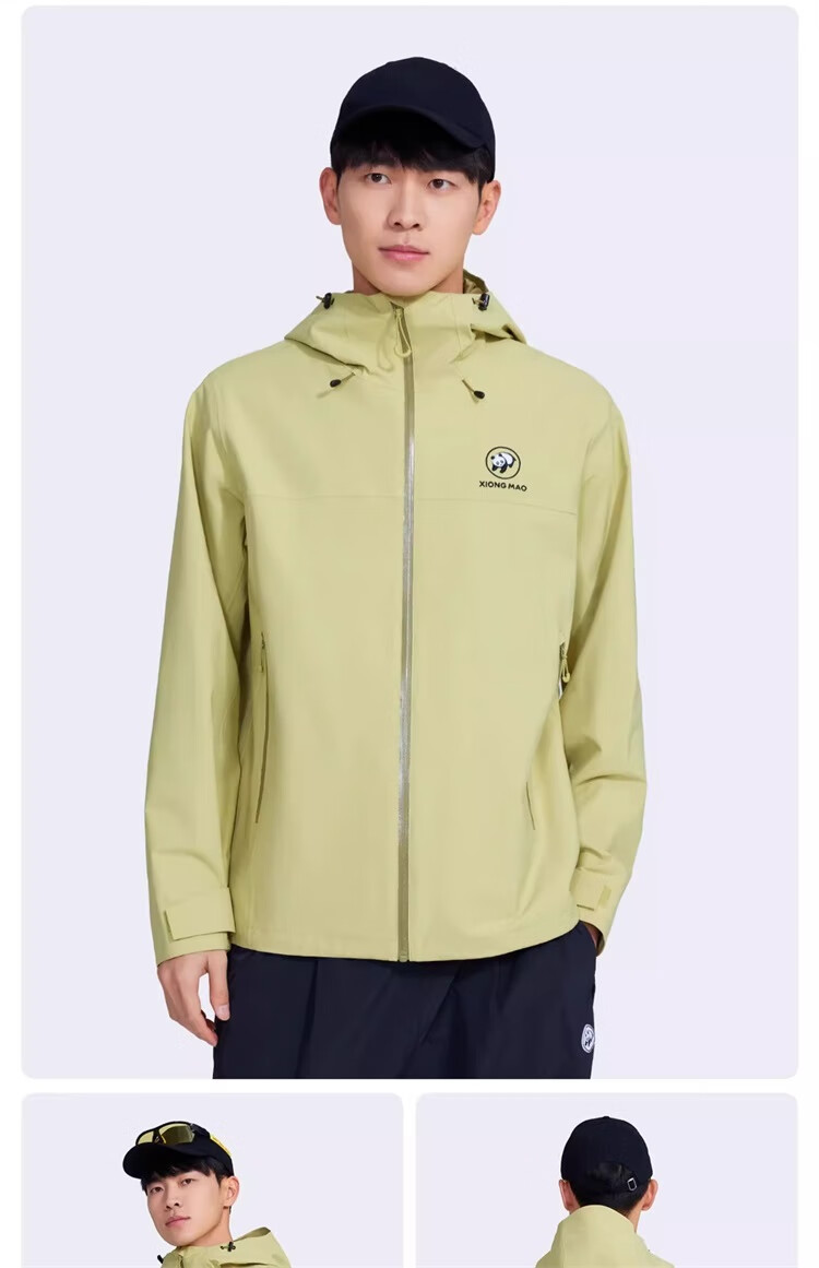 CAMEL Panda Single-Layer Outdoor Windproof Waterproof Mountaineering Cycling Jacket A35BA18158 Phantom Black XS 31