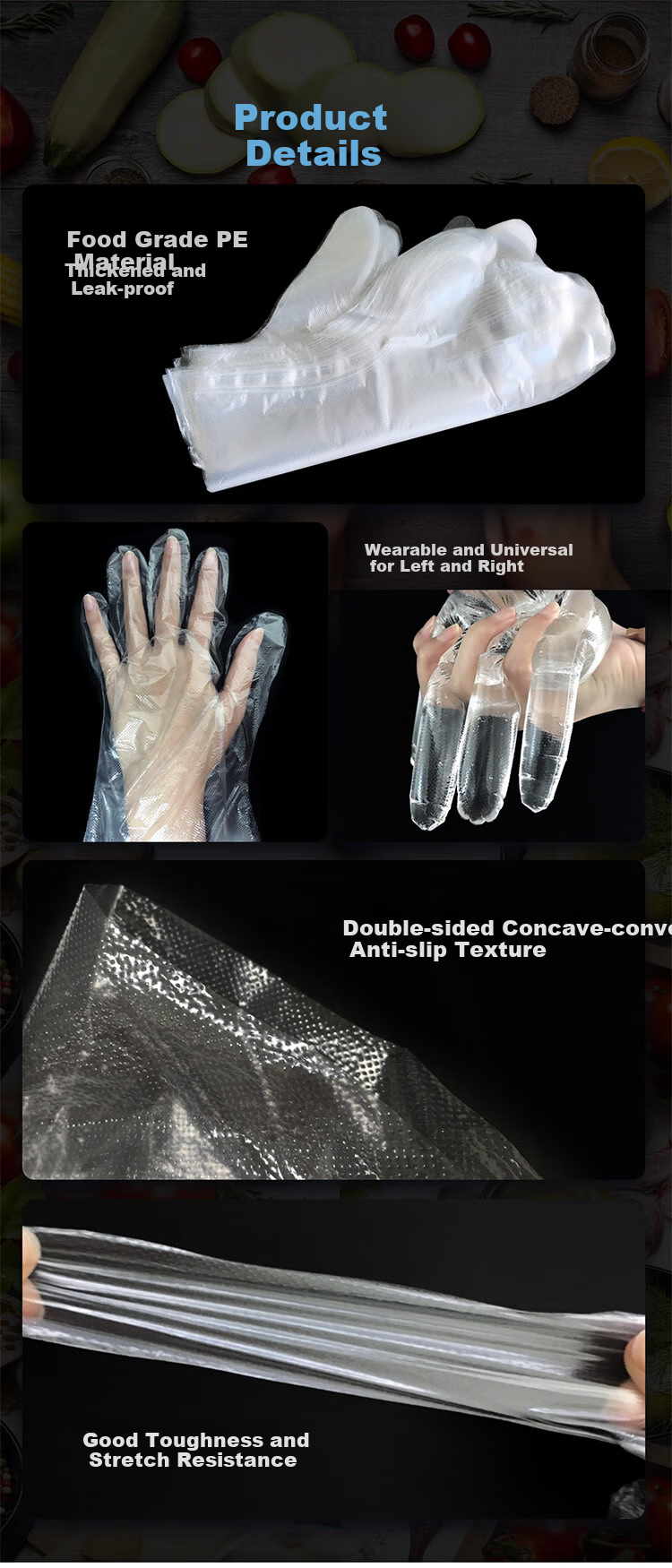 Mingdianshangpin Disposable Gloves, MTPE100, 100 Pieces/box, Thickened TPE Material, Tear-Resistant, Food Grade, for Cleaning And Catering Hygiene, Box with Pull-Out Desig 1