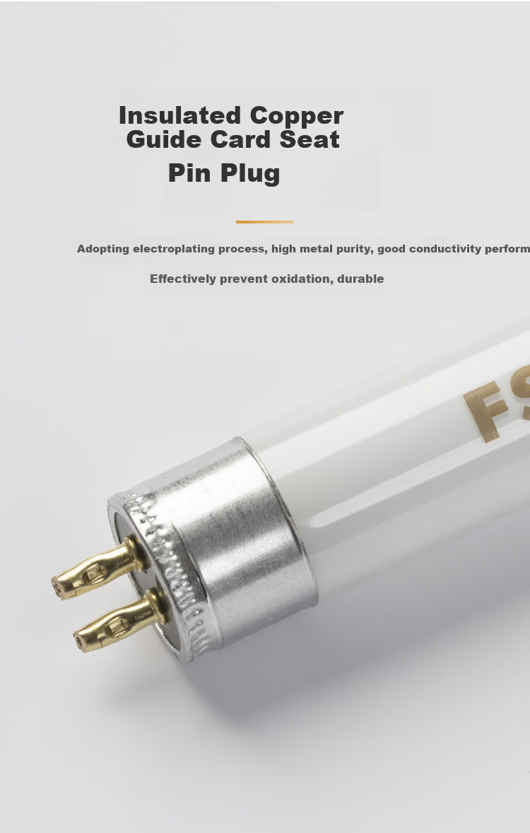 FSL Foshan Lighting T5 Tri-Phosphor Daylight Tube, Long Strip Light, Fluorescent Lamp, Grid Light, 0.55 Meter, 14W, Cool White, Pack of 5 5