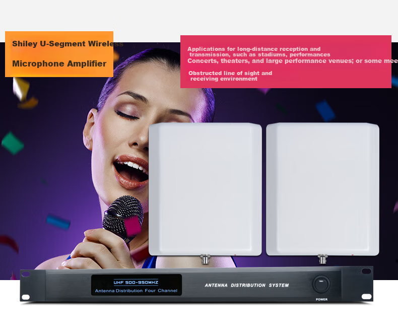 SHILE Wireless Microphone Signal Booster, Professional Microphone Antenna Extension Long-Distance Amplifier, SH-100 Wireless Signal Amplifier 4
