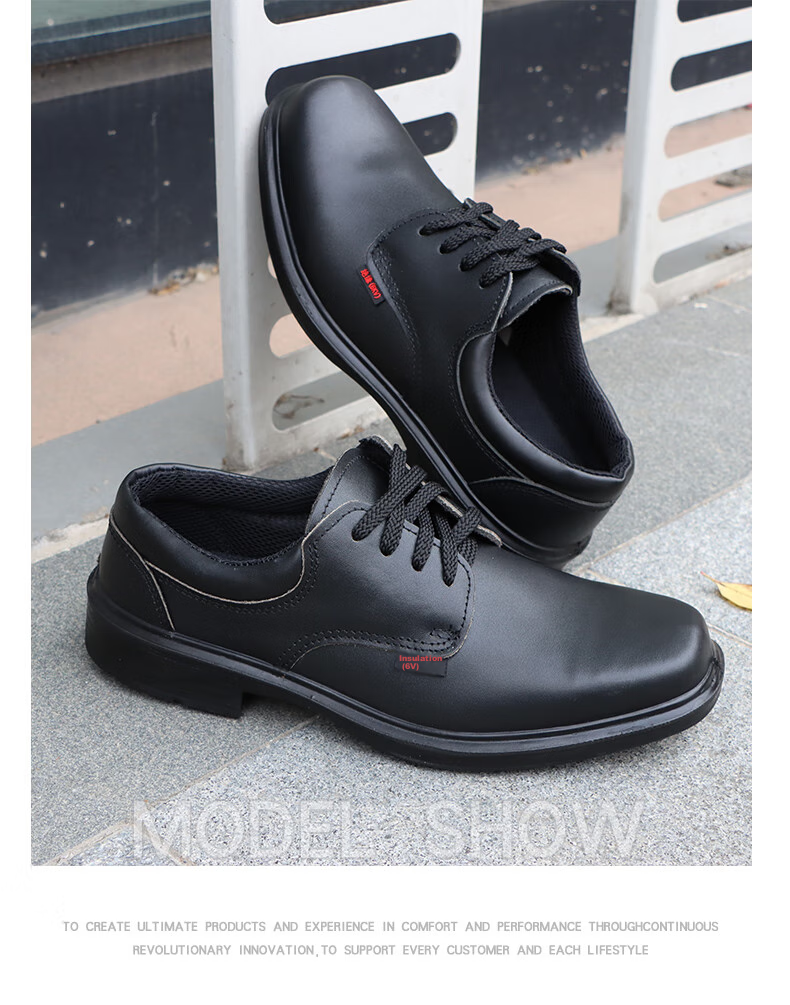 DUNWANG Electrical Leather Shoes, Durable 6kV High-Voltage Insulation Shoes for Men And Women, Safety Protection, Lightweight Soft Sole, 8281 Work Shoes, Size 39 7