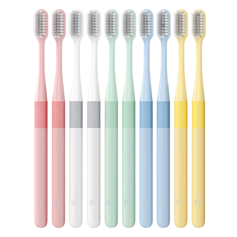 JD Original Fine Bristle Gum Protection Toothbrush, 10-Pack, Soft to Extra-Firm Ultra-Thin High-Density Bristles, for Adult Men And Wome