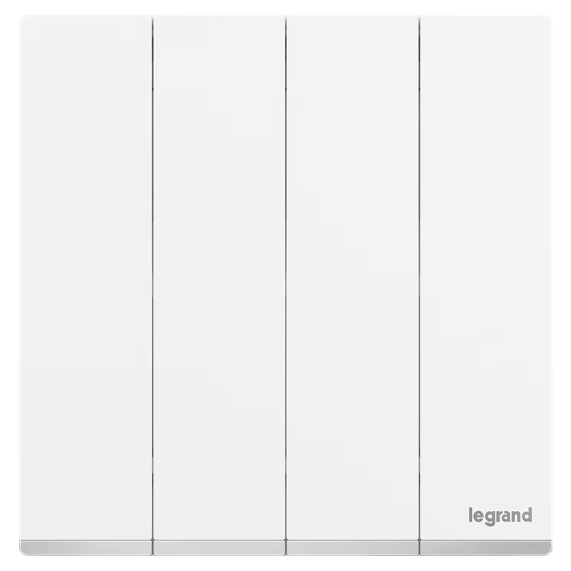 LEGRAND Shidian Plus Ceramic White Socket Switch Panel Wall Flush Large Plate Four-Gang Double Control