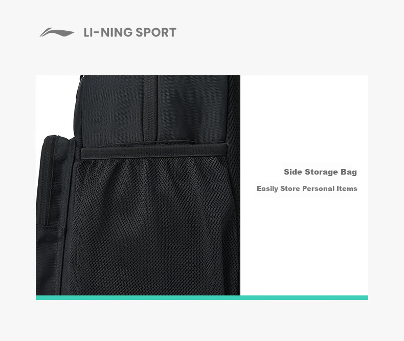 Li-Ning Table Tennis Backpack, Casual Outdoor Bag for Men And Women, Student Schoolbag, Laptop Bag, Lightweight Multifunctional Sports Bag 13