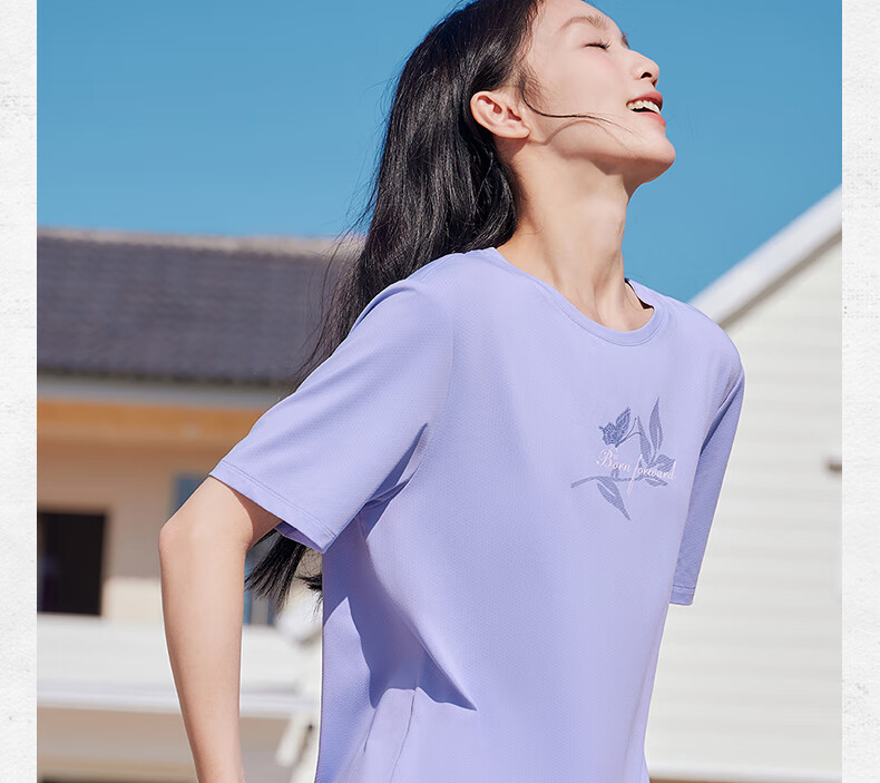 361° Women's Short Sleeve Spring Summer New Sports T-Shirt Quick-Dry Loose Casual Running Top 662624113-1 7