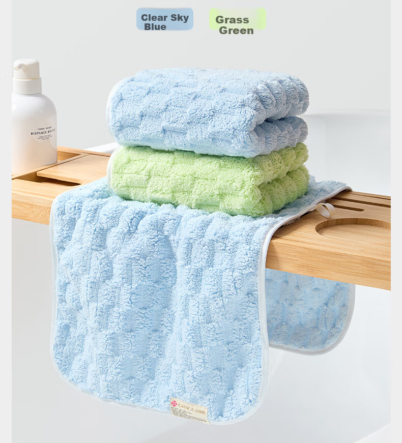 Grace Class A Towels, Children's Towels 3-Pack, Face Washing Home Use Soft Absorbent Adult Children Baby Face Towel 12