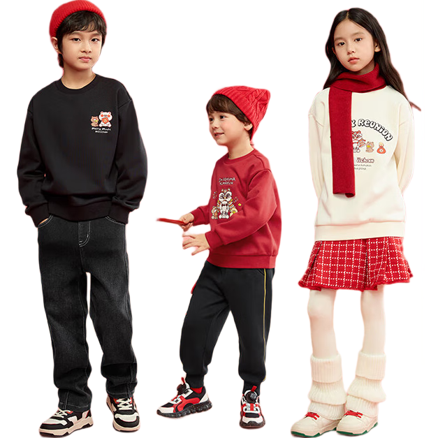 BALABALA Children's Clothing, Kids' Sweatshirt for Girls And Boys, Spring And Autumn Wear, Loose-Fitting Warm Top for Young Children, 208125121204