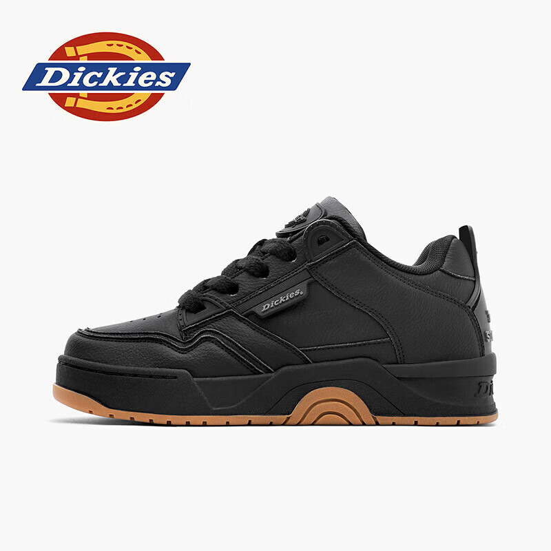 Dickies Men's Casual Sneakers, Breathable Versatile Height-Increasing Shoes, 74B All Black, Size 39