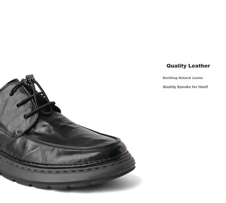 Belle Cool Black Business Leather Shoes for Men, Autumn Season Mall-Matching Wrinkled Cowhide Casual Leather Shoes 8CA01CM3 Black 41 7