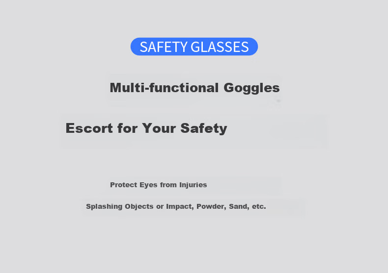WOLSGIN Safety Goggles SG-71003AF, Windproof, Dustproof, Impact-Resistant, Anti-Fog, Protective Eyewear, Pollen-Proof, Industrial, Anti-Cutting, Splash-Proof 1
