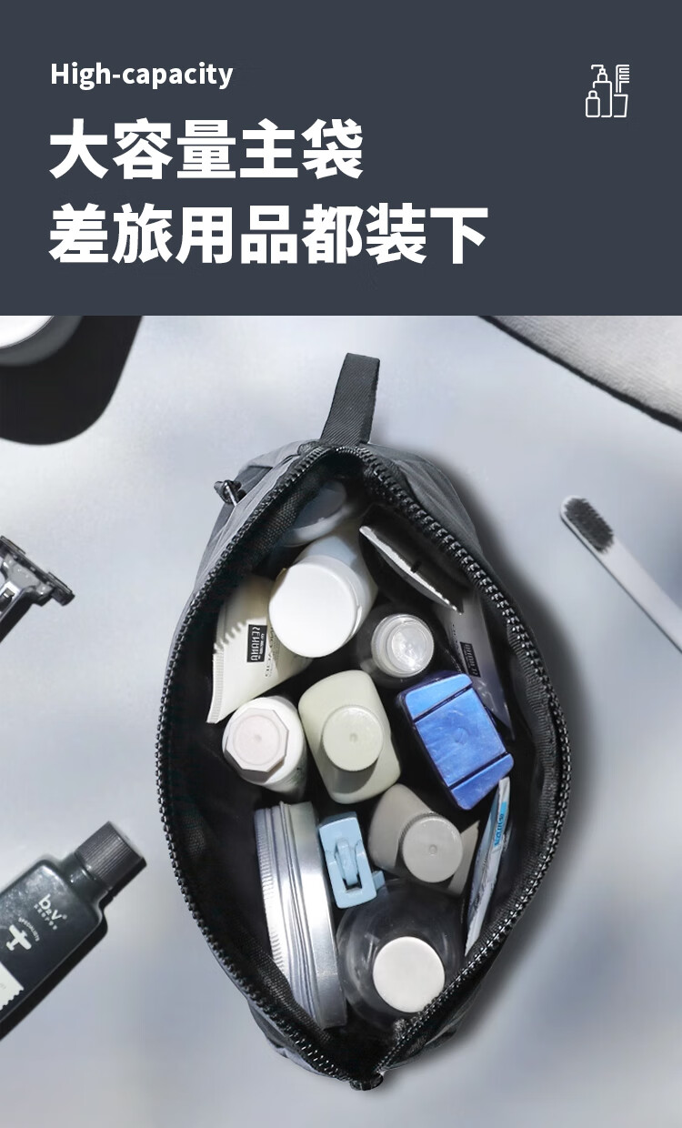 Banzheni Toiletry Bag for Men And Women, Travel Fitness Portable Cosmetic Organizer, Underwear Luggage Bag, Water-Resistant Large Capacity 1