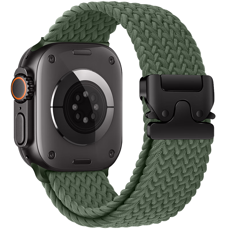 BHO Compatible Apple Watch Band, Suitable for Apple Watch Series 12/11 Braided Loop Strap, IWatch S10/9/8/7/6/ultra4/se3/2 Parachute Buckle Strap