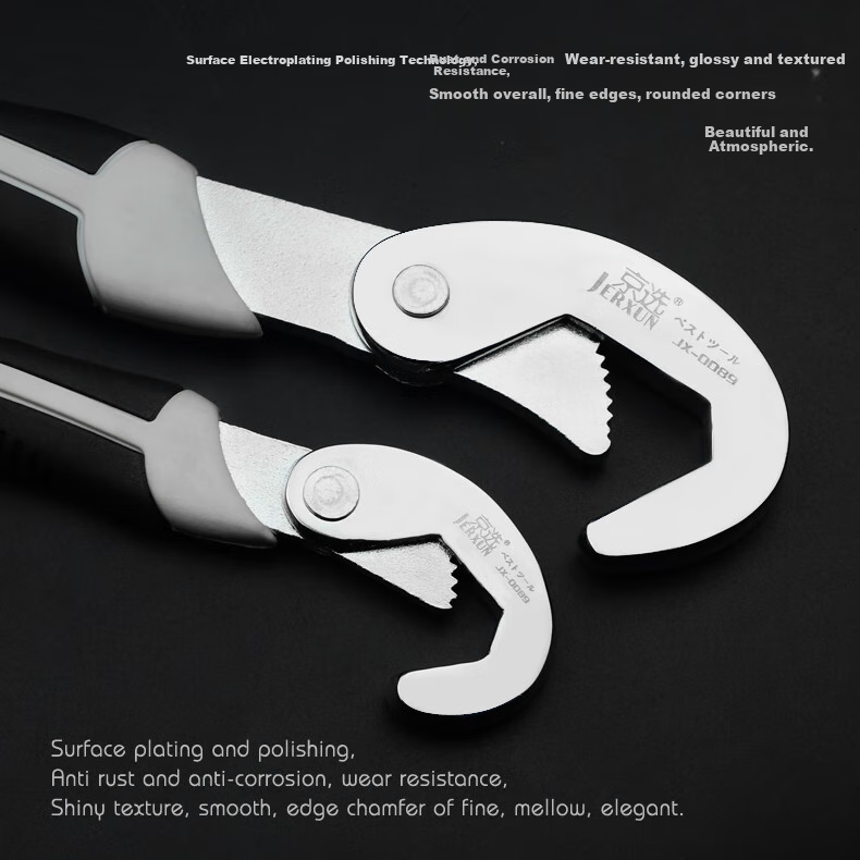 JERXUN Artisan Multi-Use Self-Tightening Adjustable Wrench Multi-Functional Household Quick-Open Set Pipe Pliers Adjustable Wrench 5
