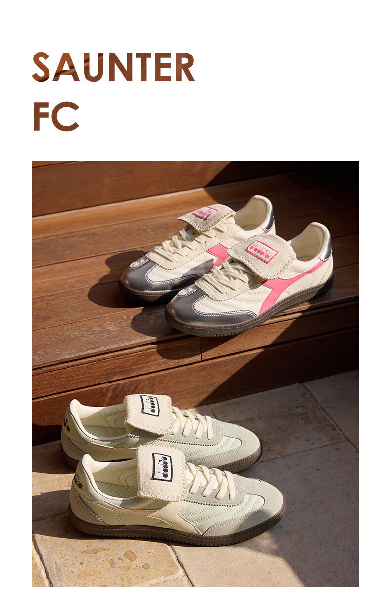 Diadora Women's Flip-Flop Casual Shoes Saunter FC, Suggesting to Order One Size Larger, White/silver/pink, Size 36 4