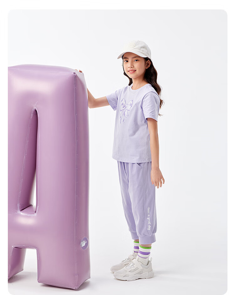 BALABALA Children's Clothing, Girls' Capri Pants, Lightweight Summer Style for Older Kids, Quick-Dry Shorts, Sports Pants, Trendy 11