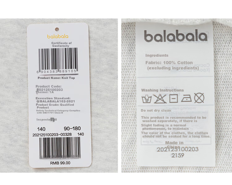BALABALA Children's Long-Sleeve T-Shirt for Boys And Girls, Spring 2025 Undershirt [Same As In-Store], 202125100203 15