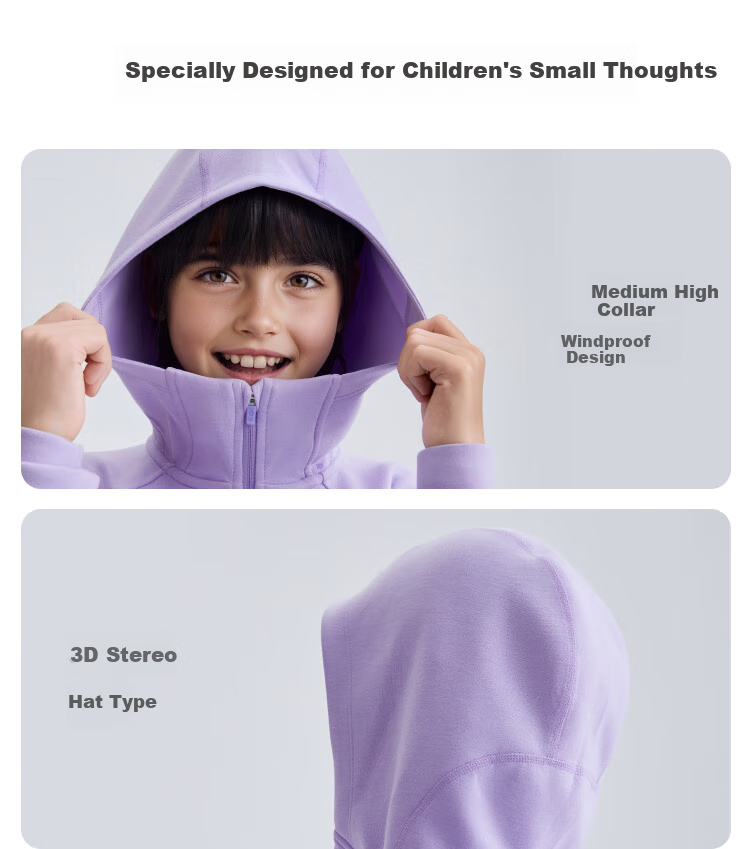 Moodytiger Children's Windproof High-Elasticity Jacket, Moisture-Wicking And Comfortable Sports Coat for Boys And Girls, Spring And Autumn Outerwear with Fleece Lining 6