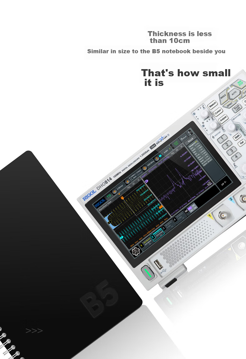 RIGOL Puyuan DHO804 Digital Oscilloscope 70MHz 4-Channel 12-bit Oscilloscope 4