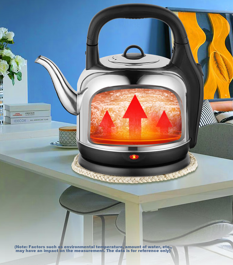 Grelide Electric Kettle 4.2L Large Capacity 304 Stainless Steel High Power Water Boiler Home Whistling Reminder Auto Shut-Off Detachable Base 4201M 9
