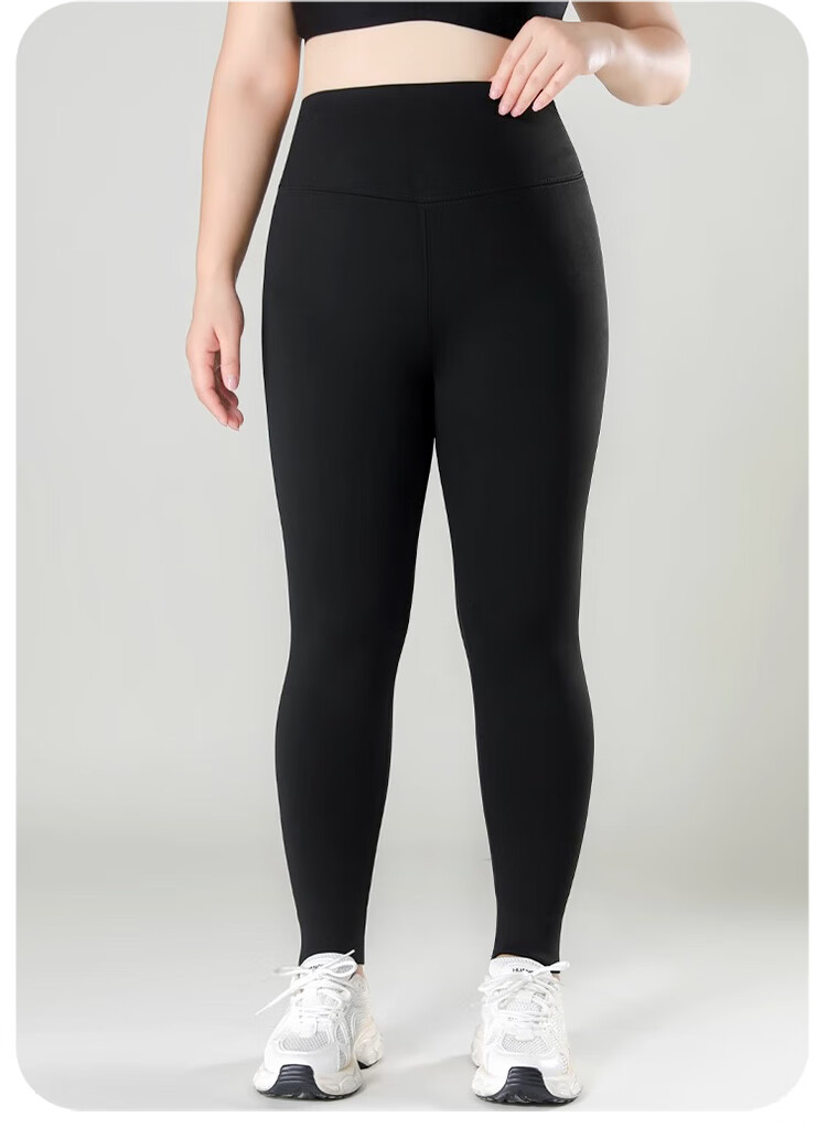 LangSha Plus Size Leggings for Women, Autumn And Winter, Highly Elastic, for Outdoor Wear, Fleece-Lined And Thickened, Suitable for Plus-Size Women up to 200 Jin (100 Kg), Plus Size Pantyhose 17