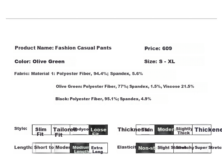 Dme [Casual Ceiling] Spring And Autumn Simple Mid-Rise Women's Pants, Straight-Leg Casual Trousers, Olive Green, S 7