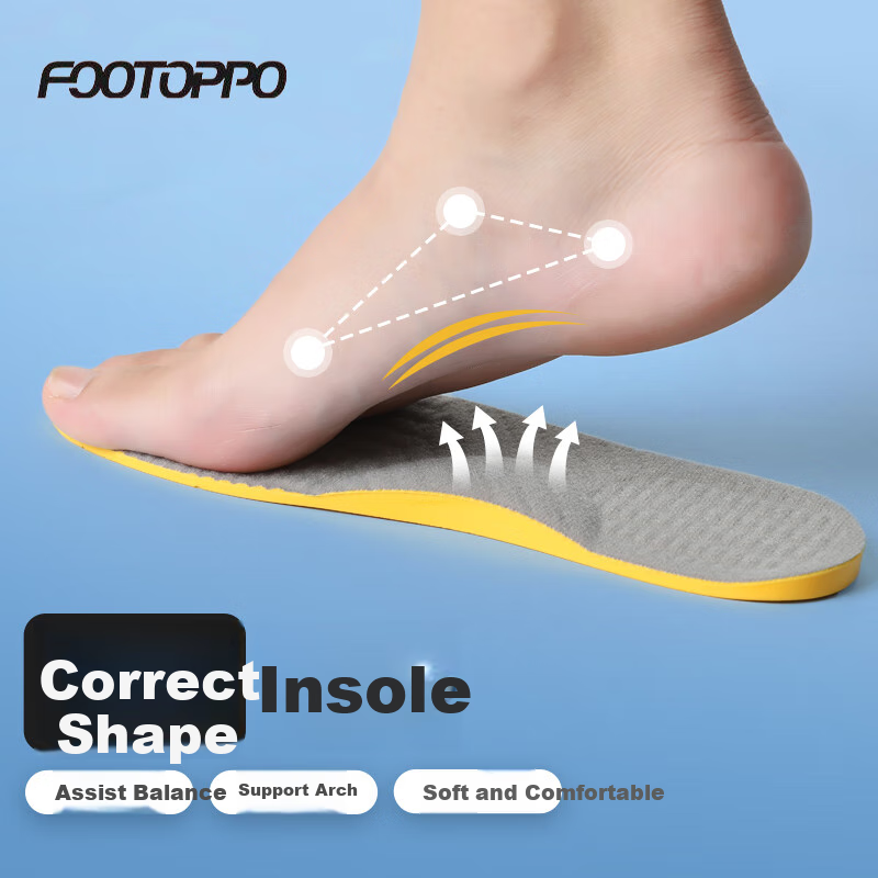 FOOTOPPO O-Shaped Leg Insoles, External Eight-Shaped Feet, Inward And Outward Twisted Calf, Arch Support Insoles for Leg Correction in Adults