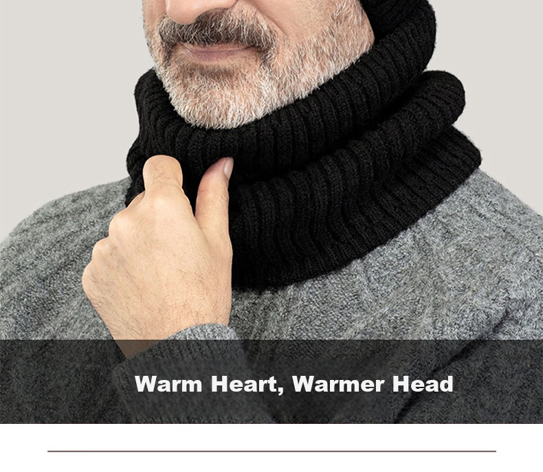RED DRAGONFLY Hat for Men, Winter Season, Middle-Aged And Elderly, Grandfathers And Fathers, Cold Protection, Warmth, Windproof, Fleece-Lined, Thickened, Knitted Woolen Cap for The Elderly 1