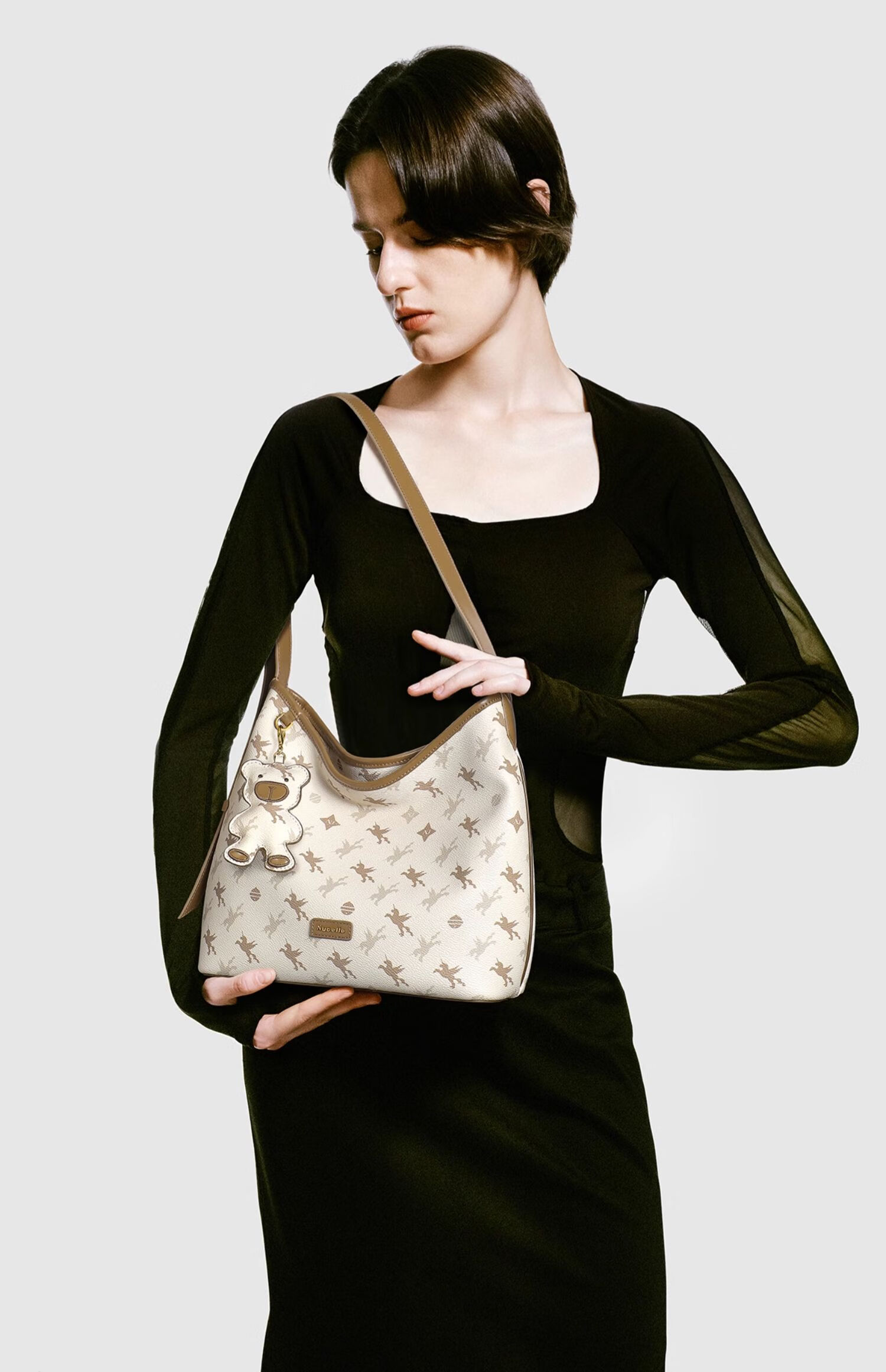 NUCELLE Light Luxury Floral Hobo Bag, 2026 New Women's Commuter Large Capacity Bucket Bag, Shoulder Crossbody Bag, Birthday Gift 19