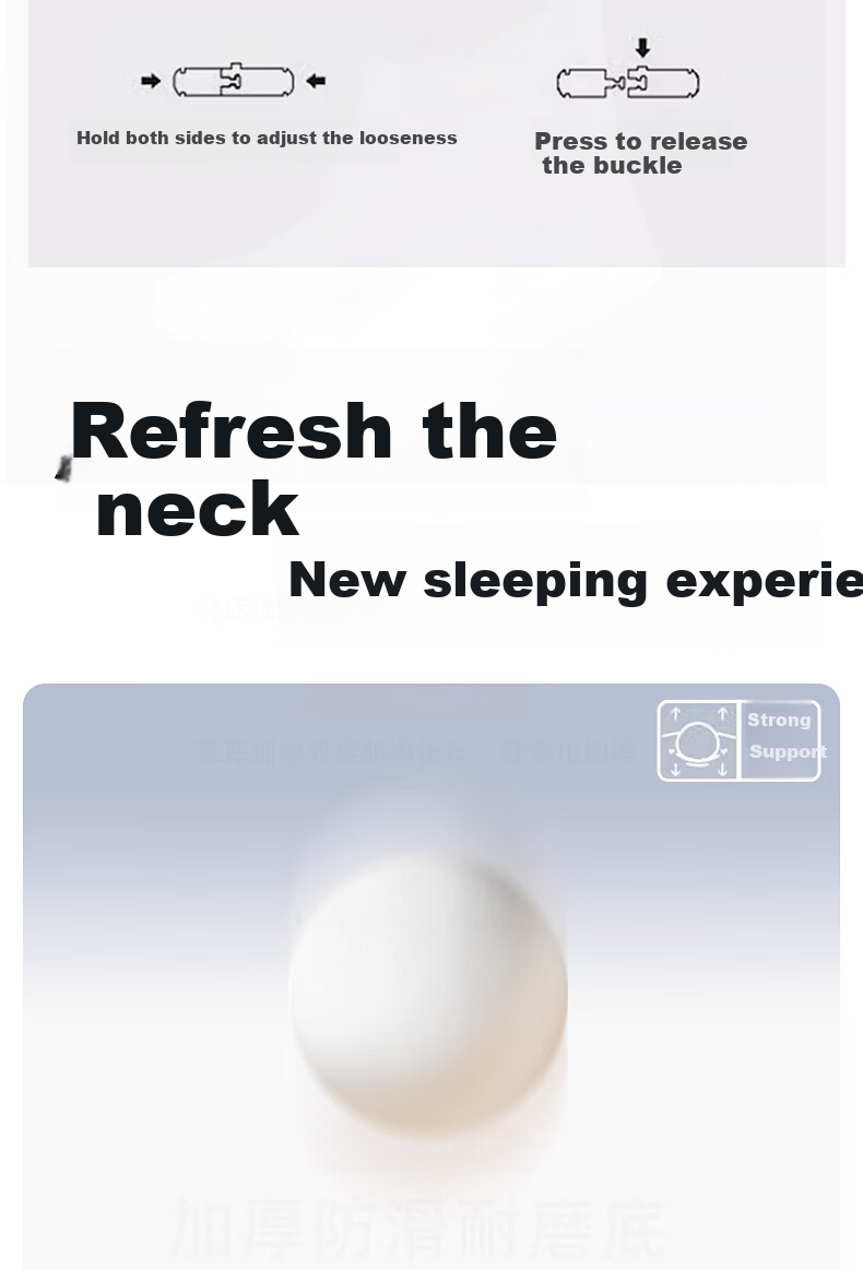 GREAT LIFE U-Shaped Travel Neck Pillow Portable U-Shape Neck Support Pillow for Car, Airplane, High-Speed Train, Nap Essential 5