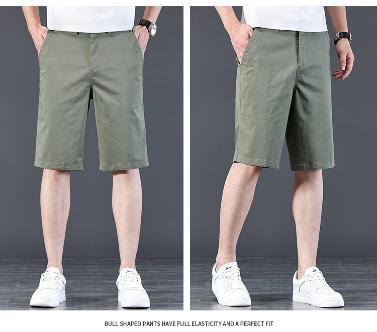 JEEP High-End Lightweight Five-Pocket Casual Shorts for Men, New Summer 2026 Business Loose Straight-Leg Mid-Length Pants for Me 6